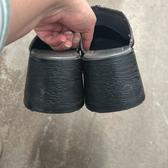 Black Platform Clogs vintage 90s y2k chunky mules lower eastside - Picture 3 of 5